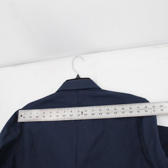 Studiosuits Sport Coat Men 42R Unstructured Linen Peak lapel Patch pockets blue - Picture 8 of 13